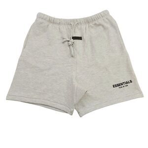 Fear of God Essentials Sweat Shorts Mens Large Heather Oatmeal Casual Logo